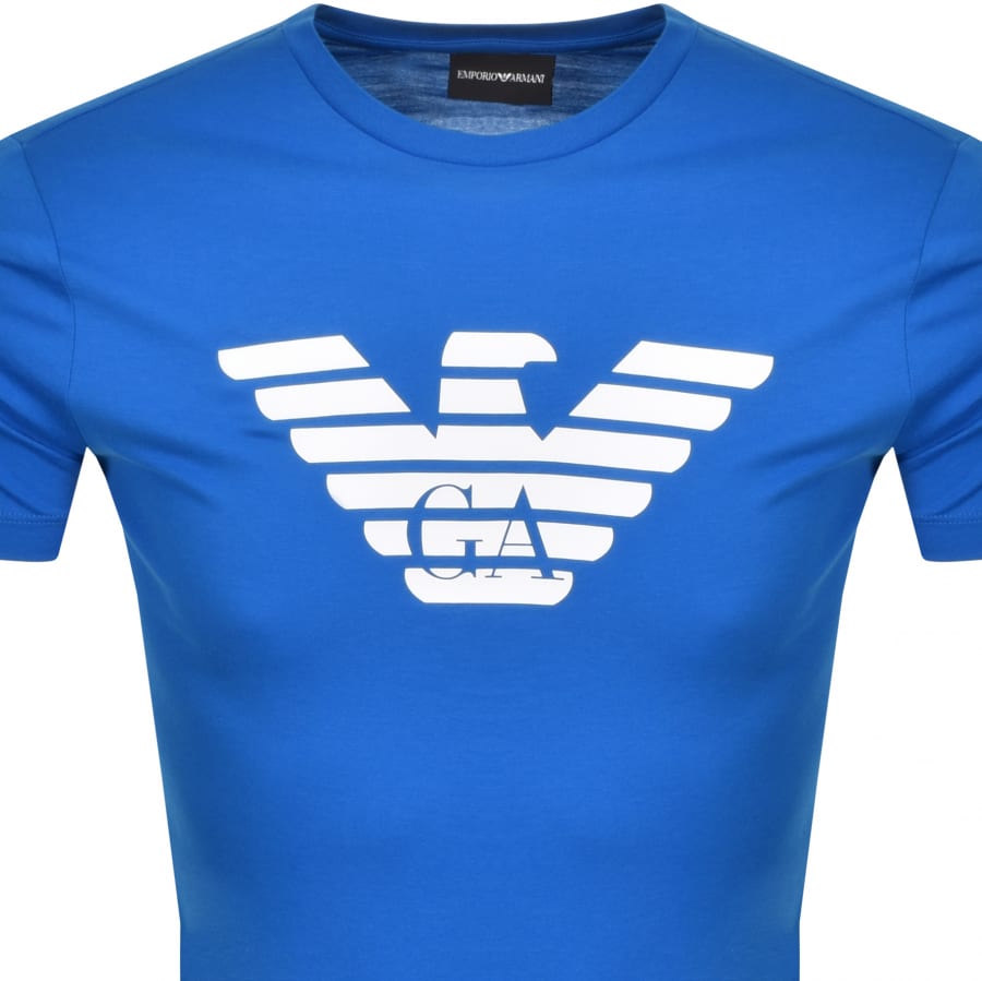 Alternative Image for ProductEmporio Armani Crew Neck Logo T Shirt Blue2